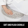 image:imageGORILLA GRIP Soft Chenille Toilet Lid Seat Cover 195x185 GrayLight Gray