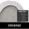 image:imageGORILLA GRIP Soft Chenille Toilet Lid Seat Cover 195x185 GrayLight Gray