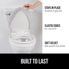 image:imageGORILLA GRIP Soft Chenille Toilet Lid Seat Cover 195x185 GrayLight Gray