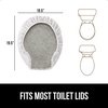 image:imageGORILLA GRIP Soft Chenille Toilet Lid Seat Cover 195x185 GrayLight Gray