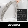 image:imageGORILLA GRIP Soft Chenille Toilet Lid Seat Cover 195x185 GrayLight Gray