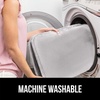 image:imageGORILLA GRIP Soft Chenille Toilet Lid Seat Cover 195x185 GrayLight Gray