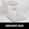 image:imageGORILLA GRIP Soft Chenille Toilet Lid Seat Cover 195x185 GrayLight Gray
