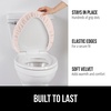 image:imageGORILLA GRIP Soft Chenille Toilet Lid Seat Cover 195x185 GrayLight Pink