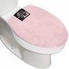 image:imageGORILLA GRIP Soft Chenille Toilet Lid Seat Cover 195x185 GrayLight Pink