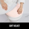 image:imageGORILLA GRIP Soft Chenille Toilet Lid Seat Cover 195x185 GrayLight Pink