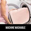 image:imageGORILLA GRIP Soft Chenille Toilet Lid Seat Cover 195x185 GrayLight Pink