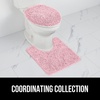 image:imageGORILLA GRIP Soft Chenille Toilet Lid Seat Cover 195x185 GrayLight Pink