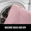 image:imageGORILLA GRIP Soft Chenille Toilet Lid Seat Cover 195x185 GrayLight Pink