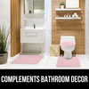 image:imageGORILLA GRIP Soft Chenille Toilet Lid Seat Cover 195x185 GrayLight Pink