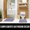 image:imageGORILLA GRIP Soft Chenille Toilet Lid Seat Cover 195x185 GrayLight Purple