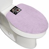 image:imageGORILLA GRIP Soft Chenille Toilet Lid Seat Cover 195x185 GrayLight Purple
