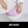 image:imageGORILLA GRIP Soft Chenille Toilet Lid Seat Cover 195x185 GrayLight Purple