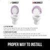 image:imageGORILLA GRIP Soft Chenille Toilet Lid Seat Cover 195x185 GrayLight Purple
