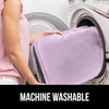 image:imageGORILLA GRIP Soft Chenille Toilet Lid Seat Cover 195x185 GrayLight Purple