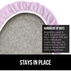 image:imageGORILLA GRIP Soft Chenille Toilet Lid Seat Cover 195x185 GrayLight Purple