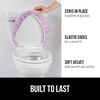 image:imageGORILLA GRIP Soft Chenille Toilet Lid Seat Cover 195x185 GrayLight Purple