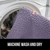 image:imageGORILLA GRIP Soft Chenille Toilet Lid Seat Cover 195x185 GrayLight Purple