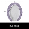 image:imageGORILLA GRIP Soft Chenille Toilet Lid Seat Cover 195x185 GrayLight Purple