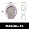 image:imageGORILLA GRIP Soft Chenille Toilet Lid Seat Cover 195x185 GrayLight Purple