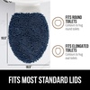 image:imageGORILLA GRIP Soft Chenille Toilet Lid Seat Cover 195x185 GrayNavy