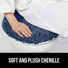 image:imageGORILLA GRIP Soft Chenille Toilet Lid Seat Cover 195x185 GrayNavy