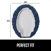 image:imageGORILLA GRIP Soft Chenille Toilet Lid Seat Cover 195x185 GrayNavy