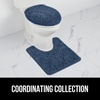 image:imageGORILLA GRIP Soft Chenille Toilet Lid Seat Cover 195x185 GrayNavy