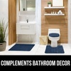 image:imageGORILLA GRIP Soft Chenille Toilet Lid Seat Cover 195x185 GrayNavy
