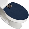 image:imageGORILLA GRIP Soft Chenille Toilet Lid Seat Cover 195x185 GrayNavy