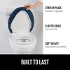image:imageGORILLA GRIP Soft Chenille Toilet Lid Seat Cover 195x185 GrayNavy