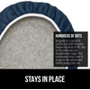 image:imageGORILLA GRIP Soft Chenille Toilet Lid Seat Cover 195x185 GrayNavy