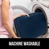 image:imageGORILLA GRIP Soft Chenille Toilet Lid Seat Cover 195x185 GrayNavy