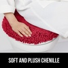 image:imageGORILLA GRIP Soft Chenille Toilet Lid Seat Cover 195x185 GrayRed