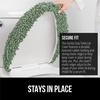 image:imageGORILLA GRIP Soft Chenille Toilet Lid Seat Cover 195x185 GraySage