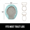 image:imageGORILLA GRIP Soft Chenille Toilet Lid Seat Cover 195x185 GraySea Blue