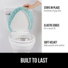image:imageGORILLA GRIP Soft Chenille Toilet Lid Seat Cover 195x185 GraySea Blue
