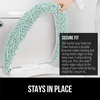 image:imageGORILLA GRIP Soft Chenille Toilet Lid Seat Cover 195x185 GraySea Blue