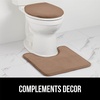 image:imageGORILLA GRIP Soft Chenille Toilet Lid Seat Cover 195x185 GrayTaupe