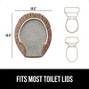 image:imageGORILLA GRIP Soft Chenille Toilet Lid Seat Cover 195x185 GrayTaupe