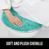 image:imageGORILLA GRIP Soft Chenille Toilet Lid Seat Cover 195x185 GrayTurquoise