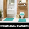 image:imageGORILLA GRIP Soft Chenille Toilet Lid Seat Cover 195x185 GrayTurquoise