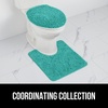 image:imageGORILLA GRIP Soft Chenille Toilet Lid Seat Cover 195x185 GrayTurquoise