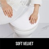 image:imageGORILLA GRIP Soft Chenille Toilet Lid Seat Cover 195x185 GrayWhite