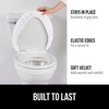 image:imageGORILLA GRIP Soft Chenille Toilet Lid Seat Cover 195x185 GrayWhite
