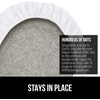 image:imageGORILLA GRIP Soft Chenille Toilet Lid Seat Cover 195x185 GrayWhite