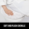 image:imageGORILLA GRIP Soft Chenille Toilet Lid Seat Cover 195x185 GrayWhite