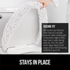 image:imageGORILLA GRIP Soft Chenille Toilet Lid Seat Cover 195x185 GrayWhite