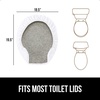 image:imageGORILLA GRIP Soft Chenille Toilet Lid Seat Cover 195x185 GrayWhite