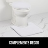 image:imageGORILLA GRIP Soft Chenille Toilet Lid Seat Cover 195x185 GrayWhite